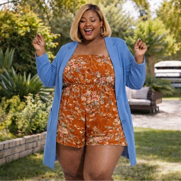 Target Floral Romper - Picture 2 of 7